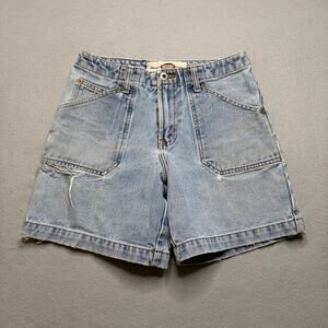 Vintage CHAZZZ Denim Carpenter Shorts Women’s Size 3 Distressed Y2K Sz 27